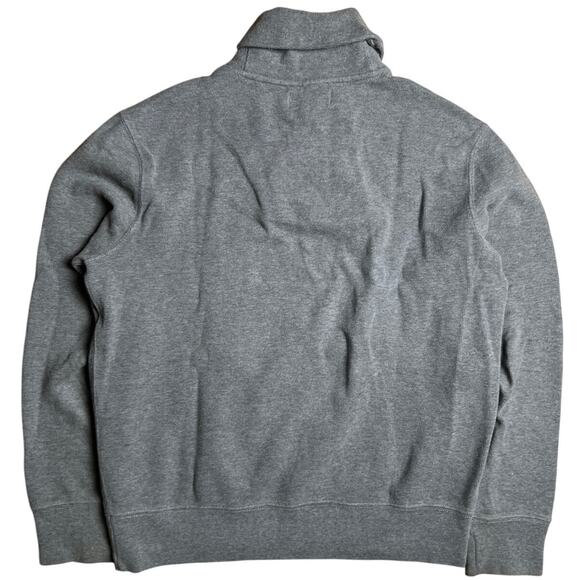 Vintage Polo Ralph Laure Size Large Pullover 100% Cotton Shawl Collar gray - Picture 2 of 6